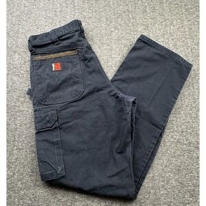 Wrangler Riggs Double Knee Cargo Carpenter Jeans Pants Mens Sz 34x34 Blue Work